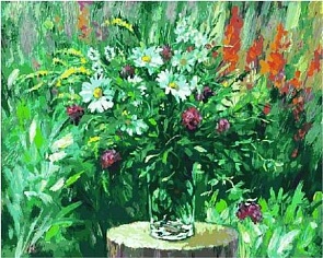 Раскраски по номерам - Лесные ромашки, 40 х 50 см. (Белоснежка, 065-AB)